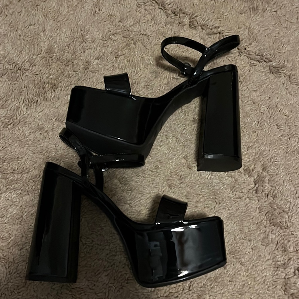 Black platform heels